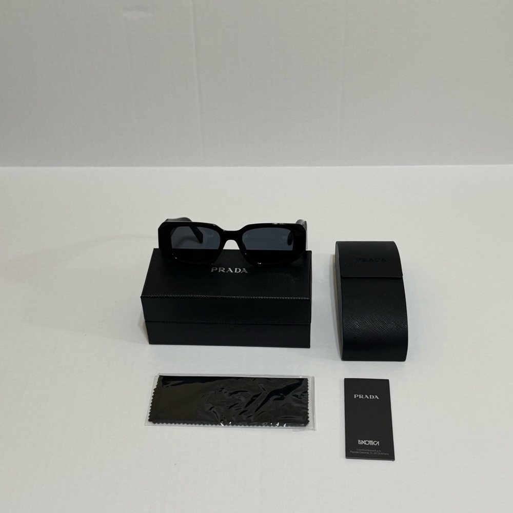 Prada Black Rectangular Sunglasses - image 1